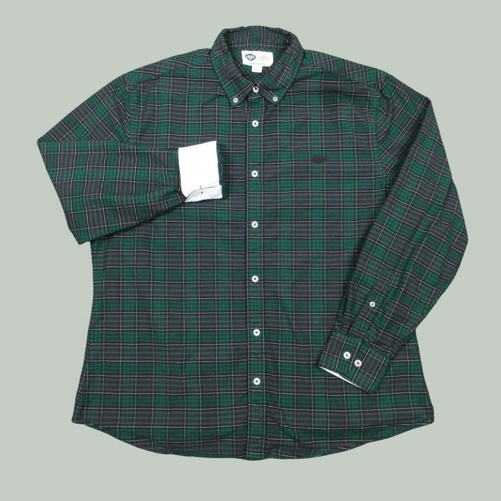 Charles Tyrwhitt NFL New York Jets Men's Oxford Plaid Dress Shirt Large